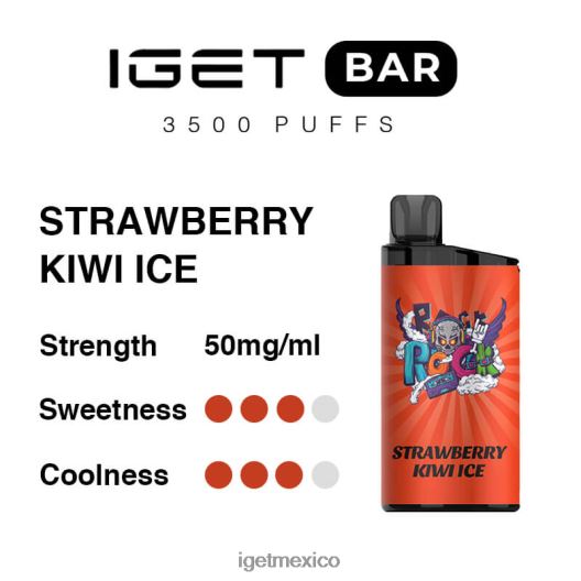 IGET Discount - barra 3500 inhalaciones N4LF8X303 hielo de fresa y kiwi