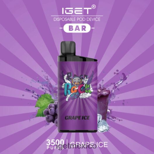 IGET Sale - barra - 3500 inhalaciones N4LF8X453 hielo de uva