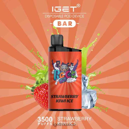 IGET Online - barra - 3500 inhalaciones N4LF8X587 hielo de fresa y kiwi